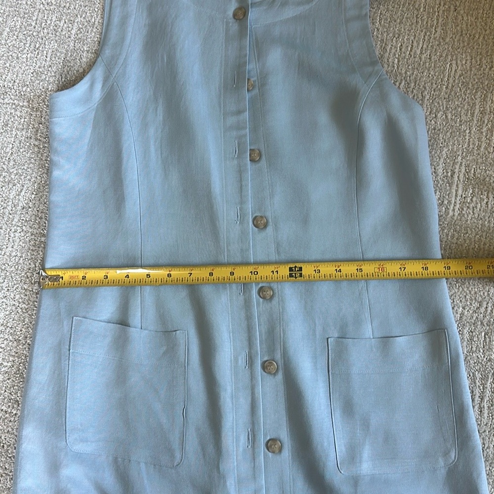 Loft Soft Blue Button Down With Front Pockets - image 2